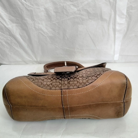 Vintage Coach  Leather canvas monogram Small Handbag - Picture 6 of 16